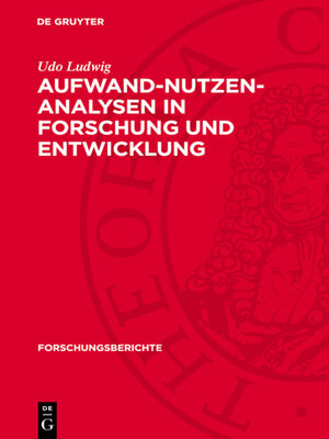 cover image of Aufwand-Nutzen-Analysen in Forschung und Entwicklung